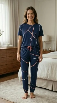 Pijama Meia Estação Contornos Fluidos