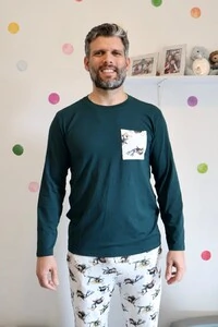 Pijama Manga Longa Masculino Pequenos Mergulhadores