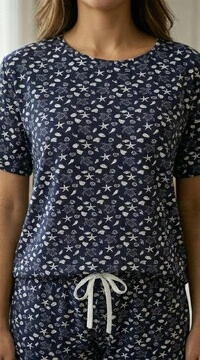 Pijama Meia Estação Mar Sereno