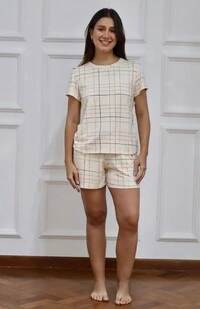 Pijama Tshirt Off Listra Azul