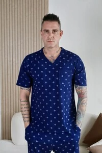 Pijama Verão Masculino Blue Dots