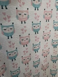 Pijama manga longa decote V corujinhas