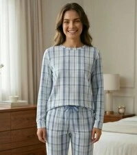Pijama Manga Longa Jogging Blue Line
