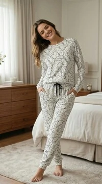 Pijama Manga Longa Jogging Entre linhas