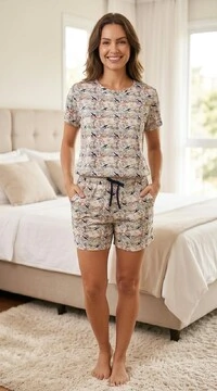 Pijama Curto T-Shirt Voyage