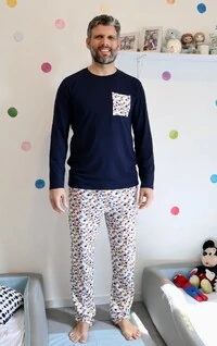 Pijama Manga Longa Masculino Turma do Espaço