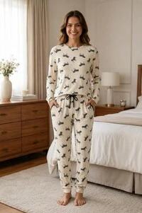 Pijama Manga Longa Jogging zebrinhas