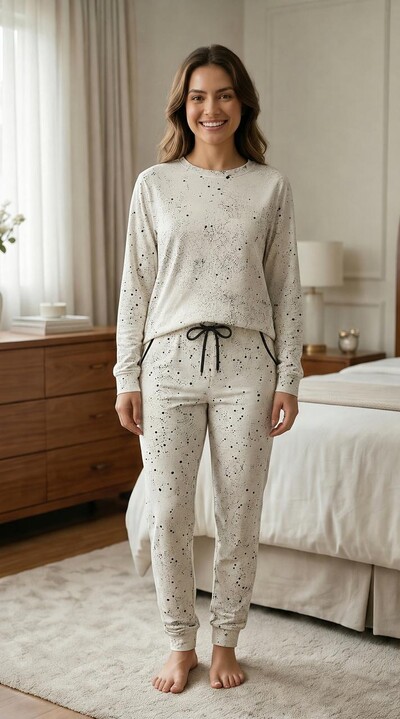 FotoPijama Manga Longa Jogging Spray Lunar