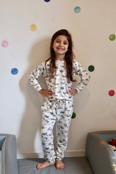 FotoPijama Infantil Unissex Voando nas Nuvens
