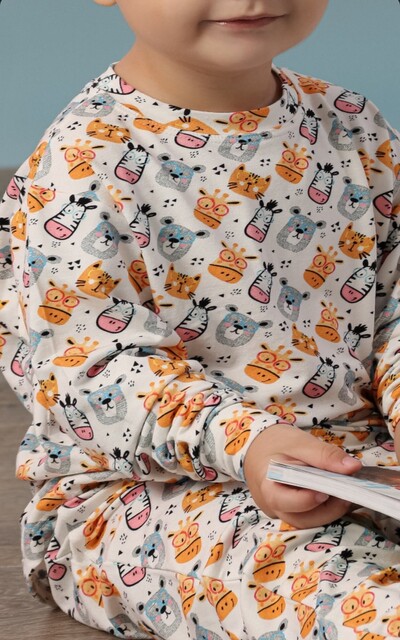 FotoPijama Jogging Infantil Unissex Mini Zoo