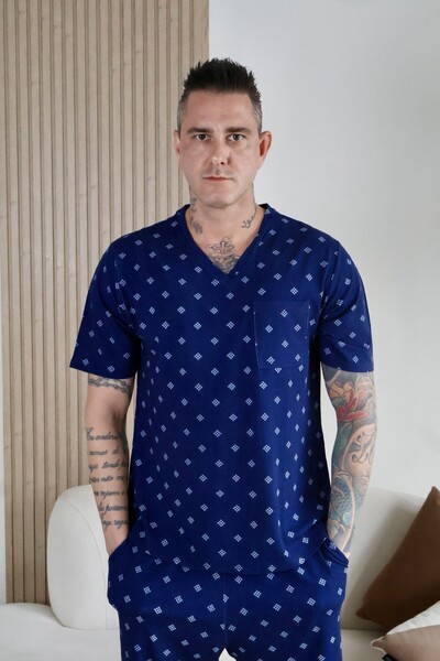 Foto Pijama Verão Masculino Blue Dots