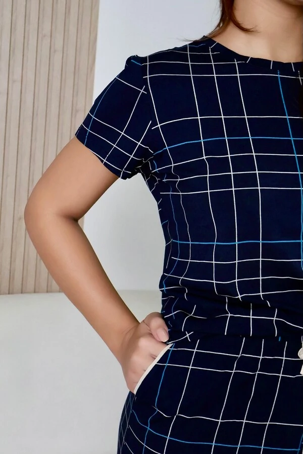 Pijama Tshirt Xaadrez Listra Off