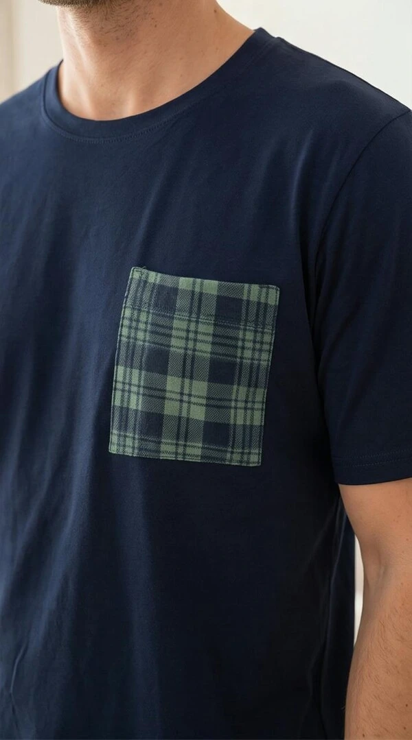 Pijama Verão Masculino xadrez Forest