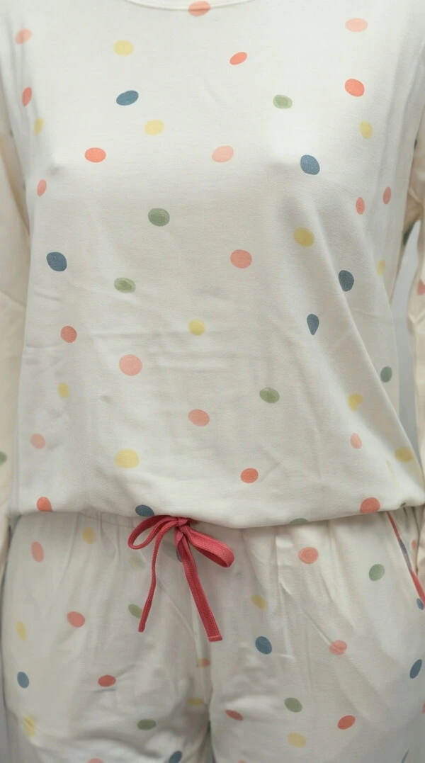 Pijama Jogging Manga Longa Bolinhas Coloridas