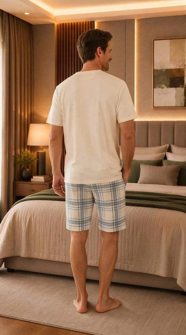 Pijama Verão Masculino Xadrez Serenity