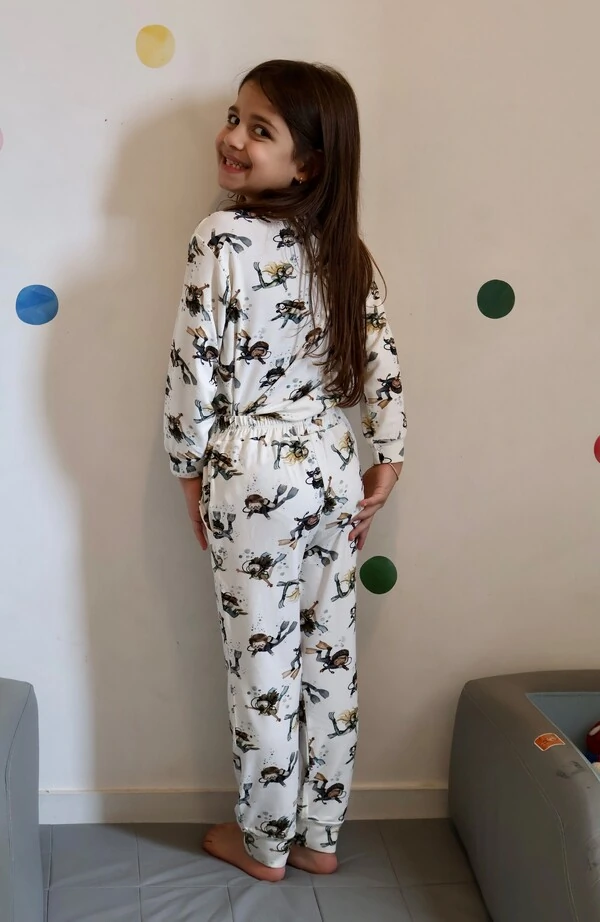 Pijama Infantil Unissex Pequenos Mergulhadores