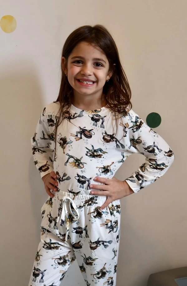 Pijama Infantil Unissex Pequenos Mergulhadores