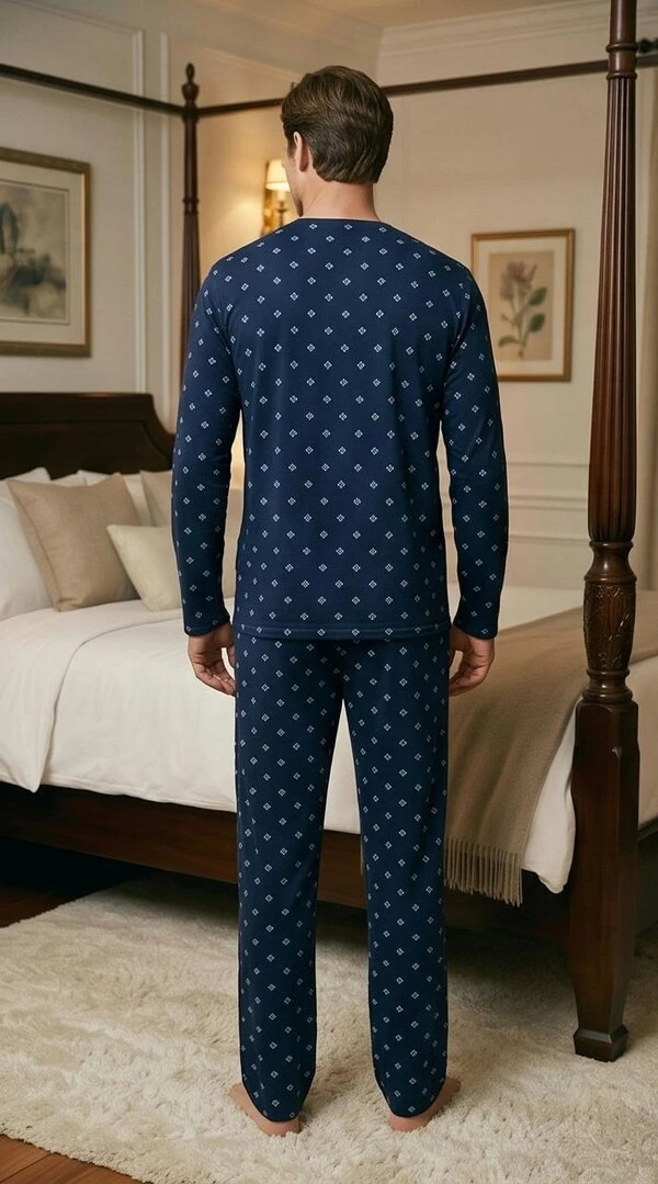 Pijama Manga Longa Blue Dots