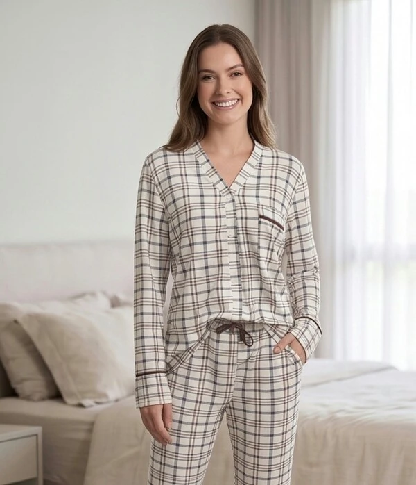 Pijama Americano Longo Calm Blue