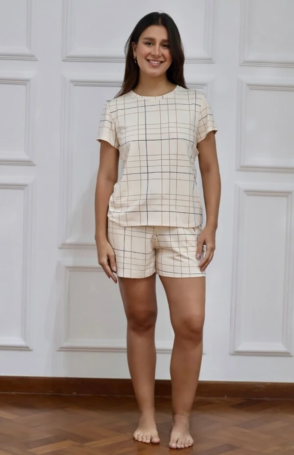 Pijama Tshirt Off Listra Azul