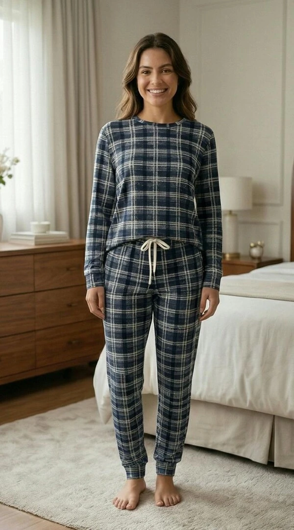 Pijama Manga Longa Xadrez Urbano