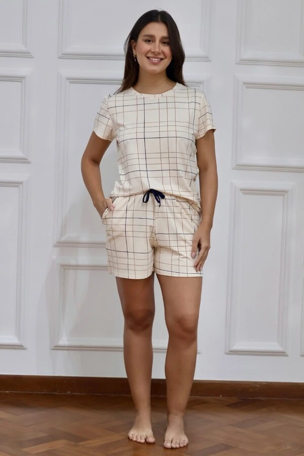 Pijama Tshirt Off Listra Azul