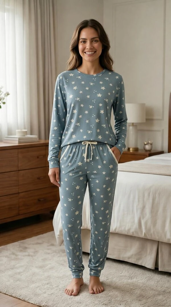 Pijama Manga Longa Jogging Noite Serena