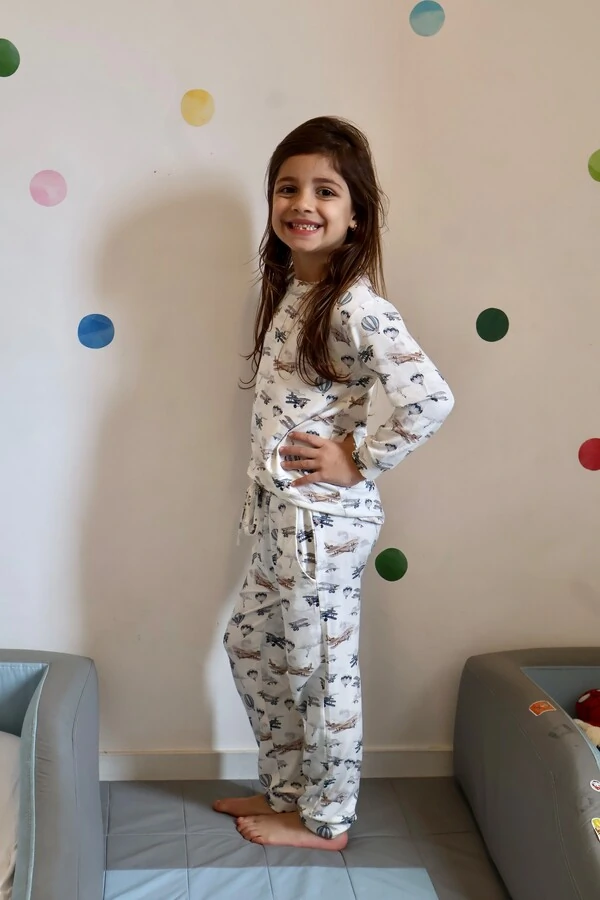 Pijama Infantil Unissex Voando nas Nuvens