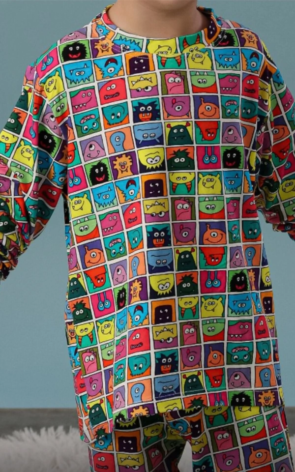Pijama Jogging Infantil Unissex Monstrinhos