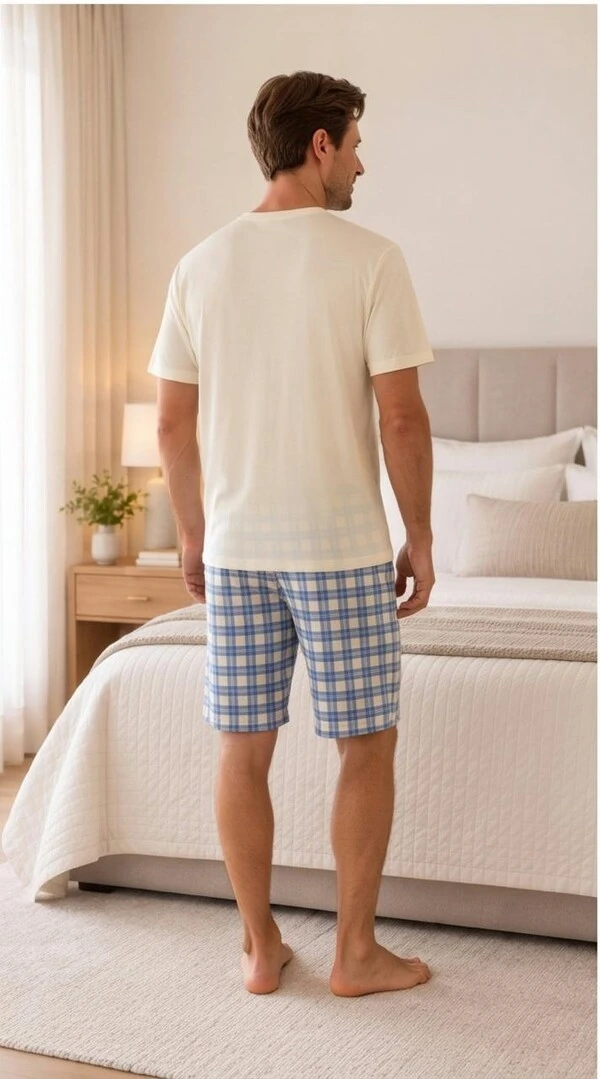 Pijama Verão Masculino Xadrez Santorini