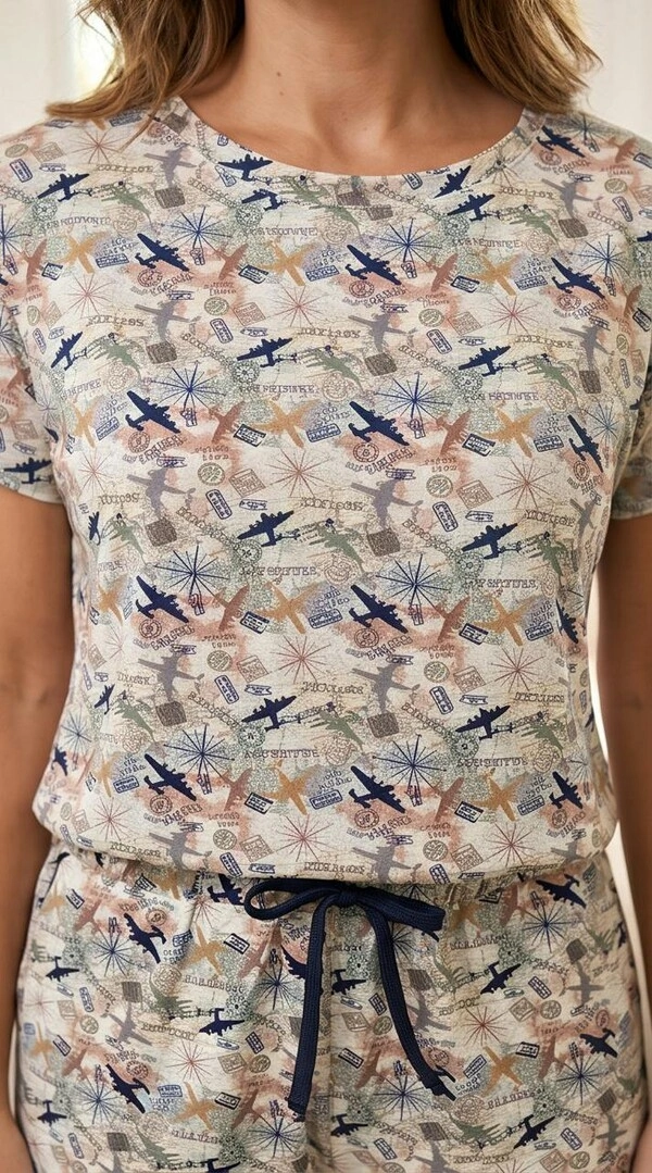 Pijama Curto T-Shirt Voyage