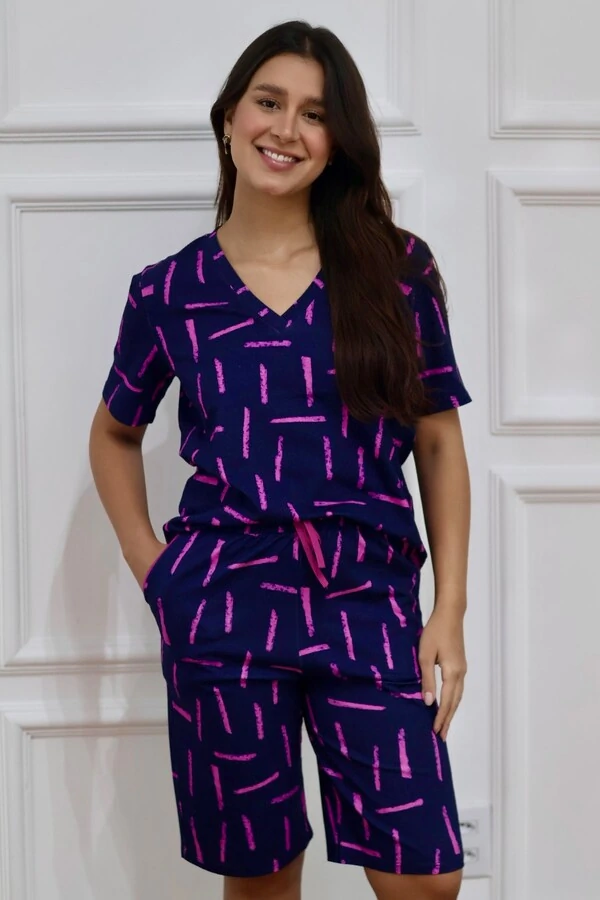 Pijama Bermuda Risca Pop