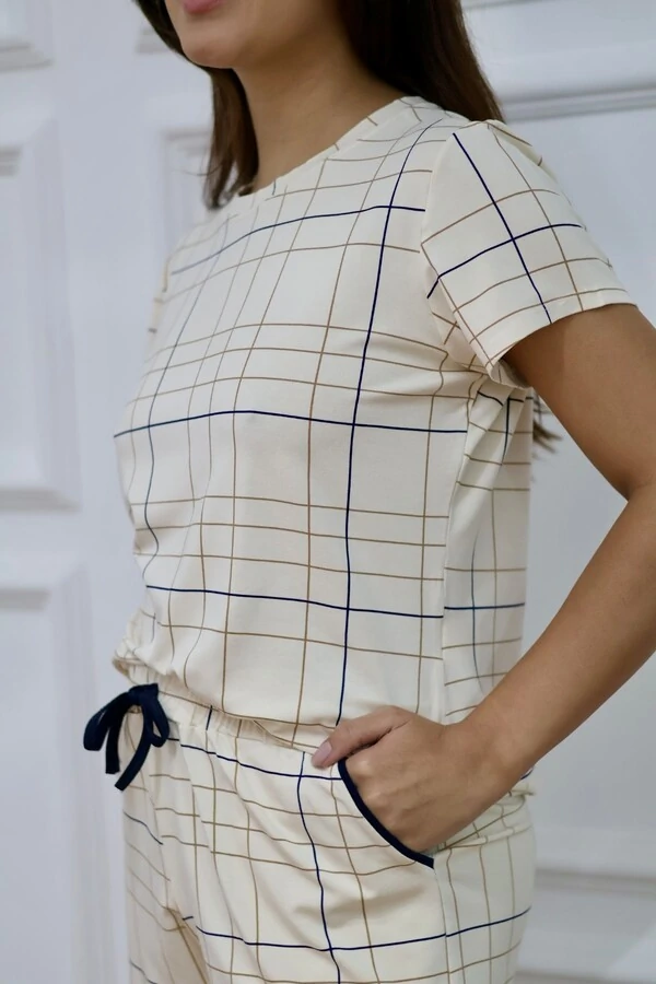 Pijama Tshirt Off Listra Azul